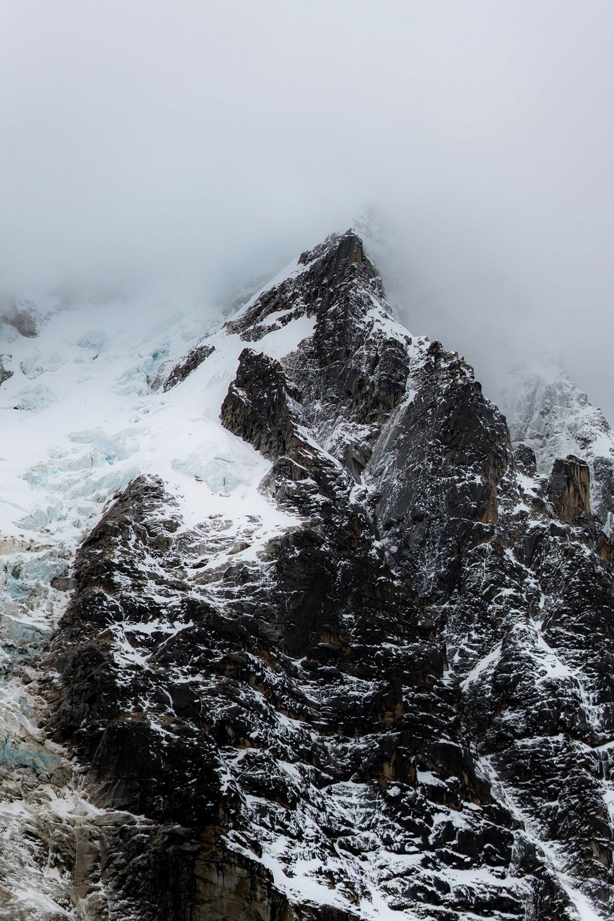 Snow capped peaks above the Salkantay trail, Peru
